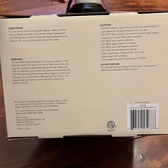 8.5” Dome Lamp for Reptile Habitats - Picture 3 of 4